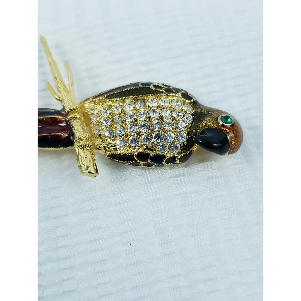 Assorted Yellow Gold Tone Fashion Brooches Jewerly Animal Christmas Tree Bird